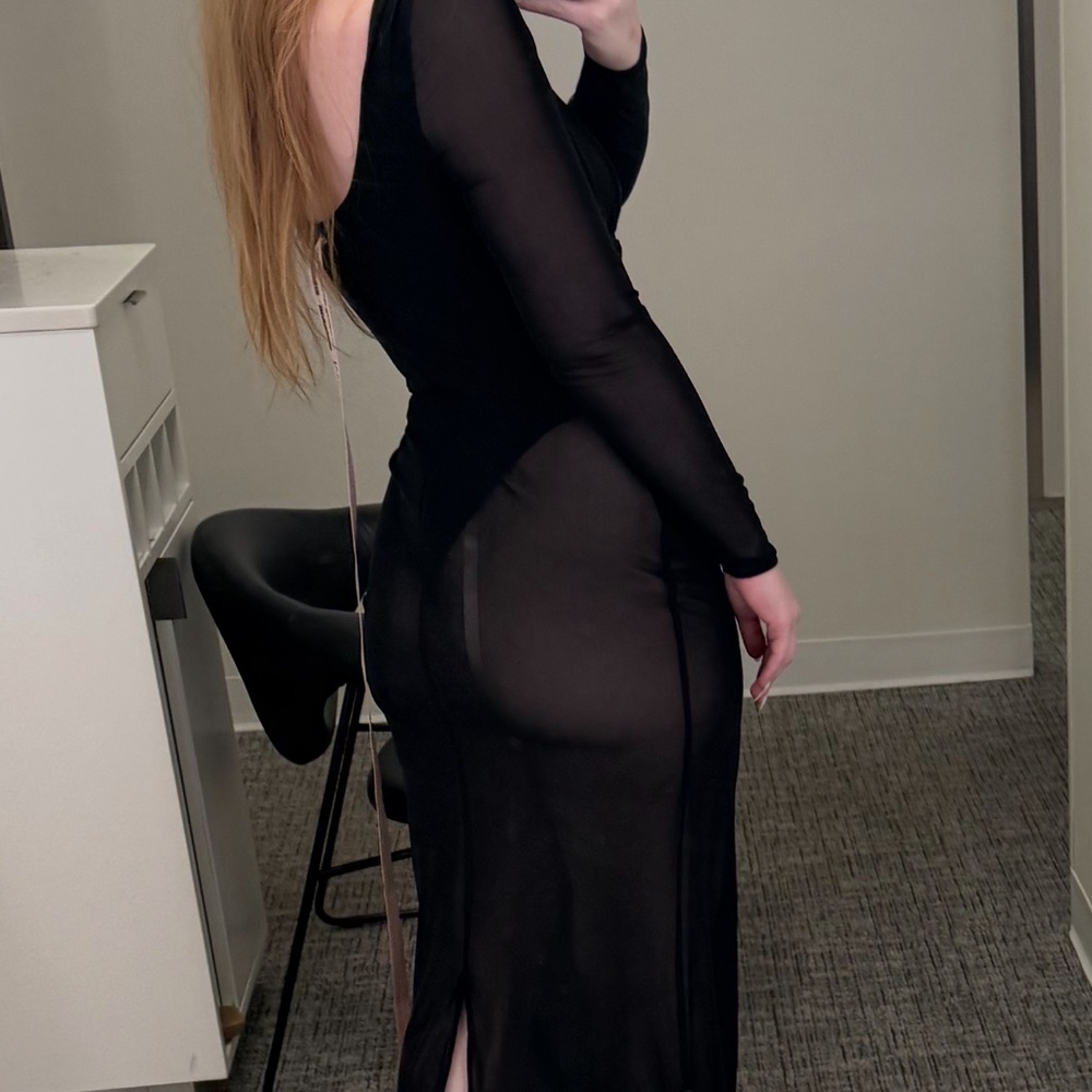 House of CB Black Sheer Dress